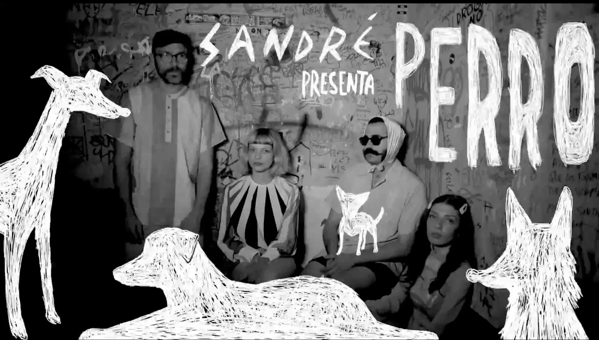 Fotograma de una animación 2D de Marta Contreras y Agramunt para el videoclip Perro, de Sandré