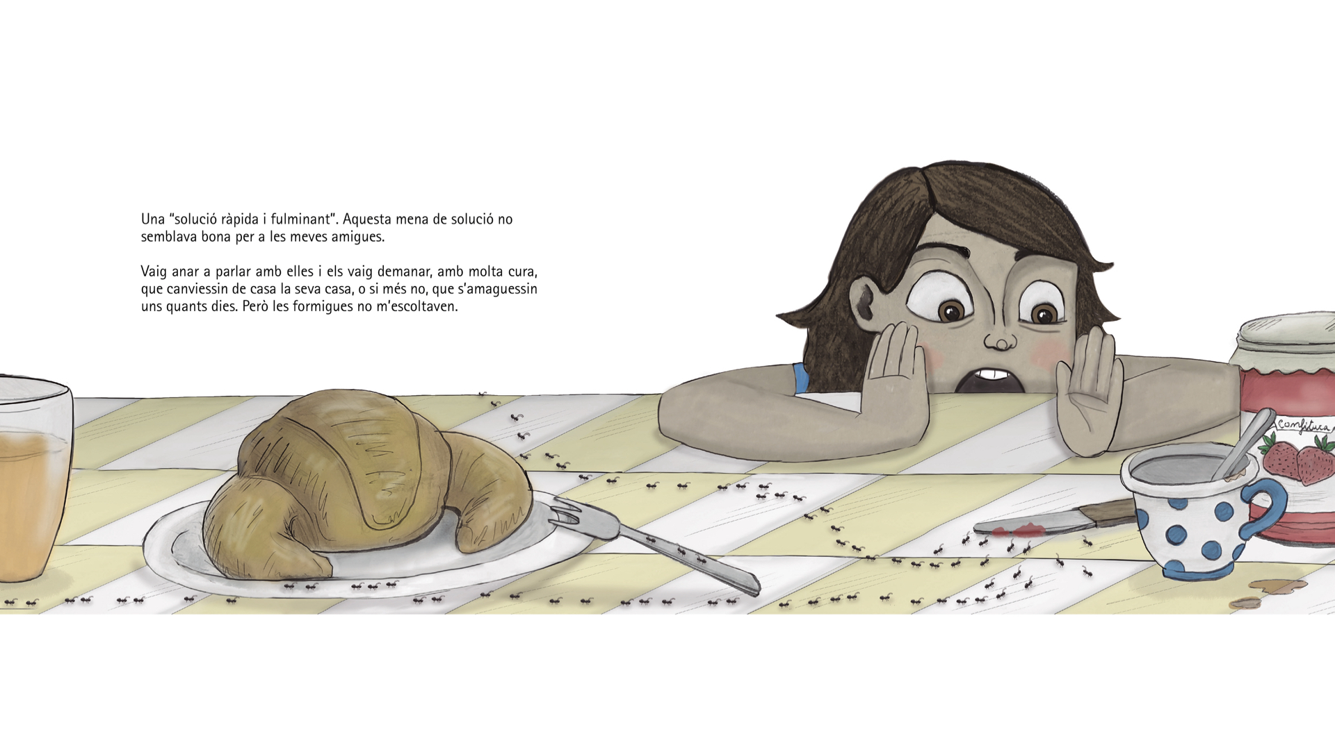 Formigues a la cuina — il·lustració de Marta Contreras