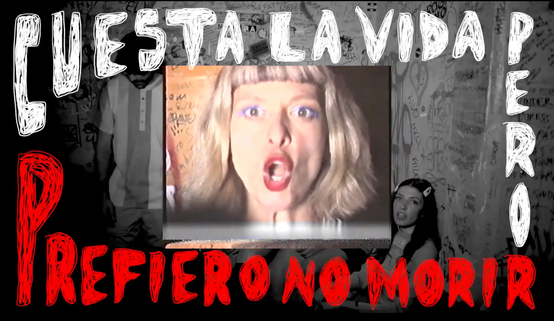 Frame from a 2D animation by Marta Contreras for the music video Perro by Sandré (2/8)