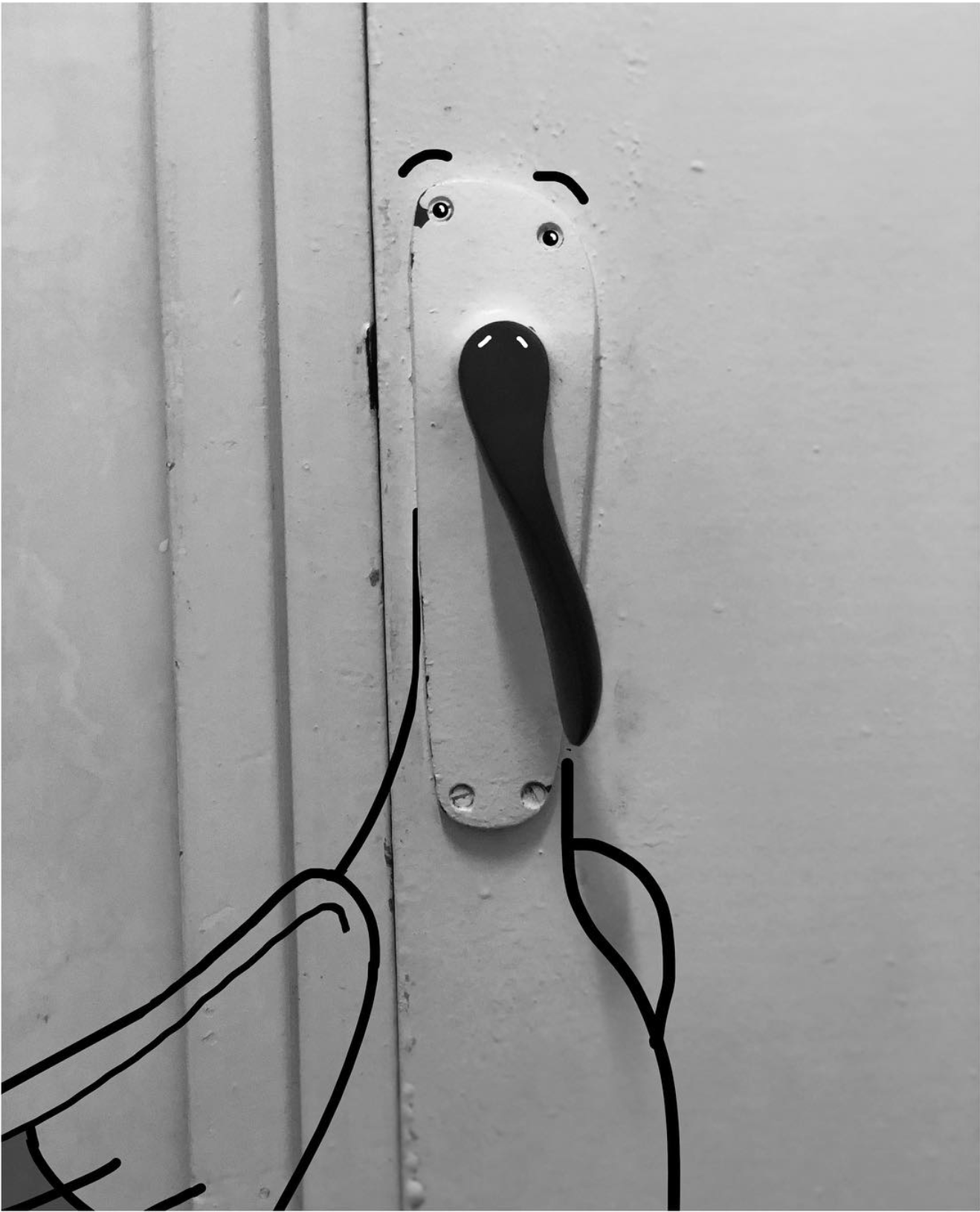 Fotografía intervenida con dibujo de la serie Veig, veig, de Marta Contreras y Agramunt